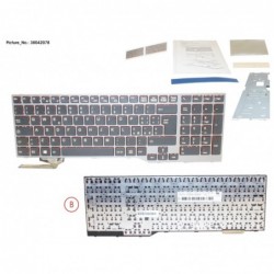 38042078 - KEYBOARD BLACK/RED ITALY W/O TS