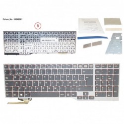 38042081 - KEYBOARD BLACK/RED NORWAY W/O TS