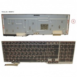 38038913 - KEYBOARD BLACK/RED SWISS W/O TS