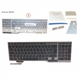 38042079 - KEYBOARD BLACK/RED UK W/O TS