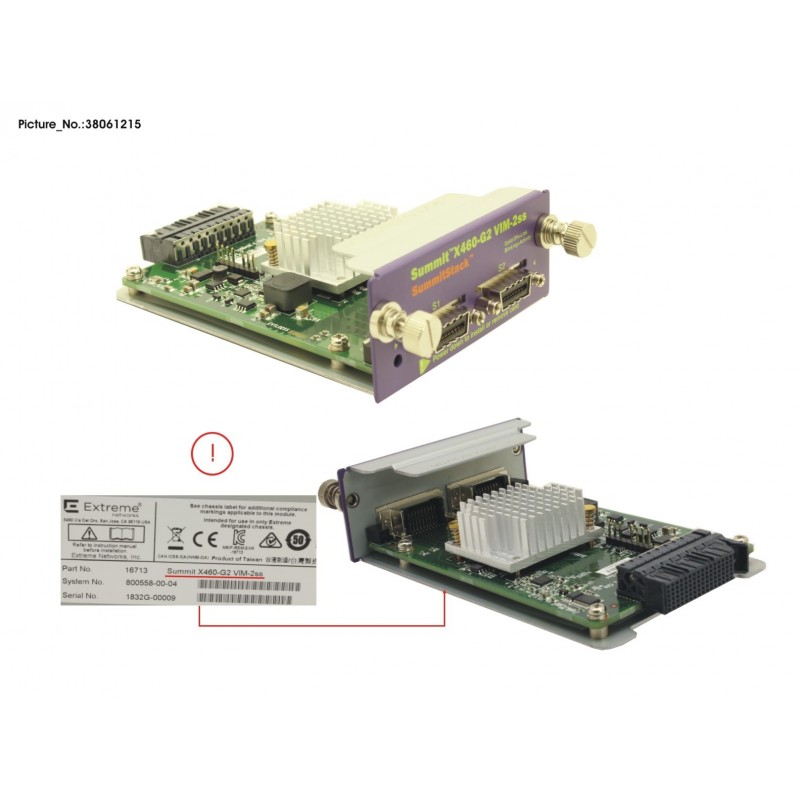 38061215 - VIM MODULE FOR X460-G2, 2X STACK PORTS