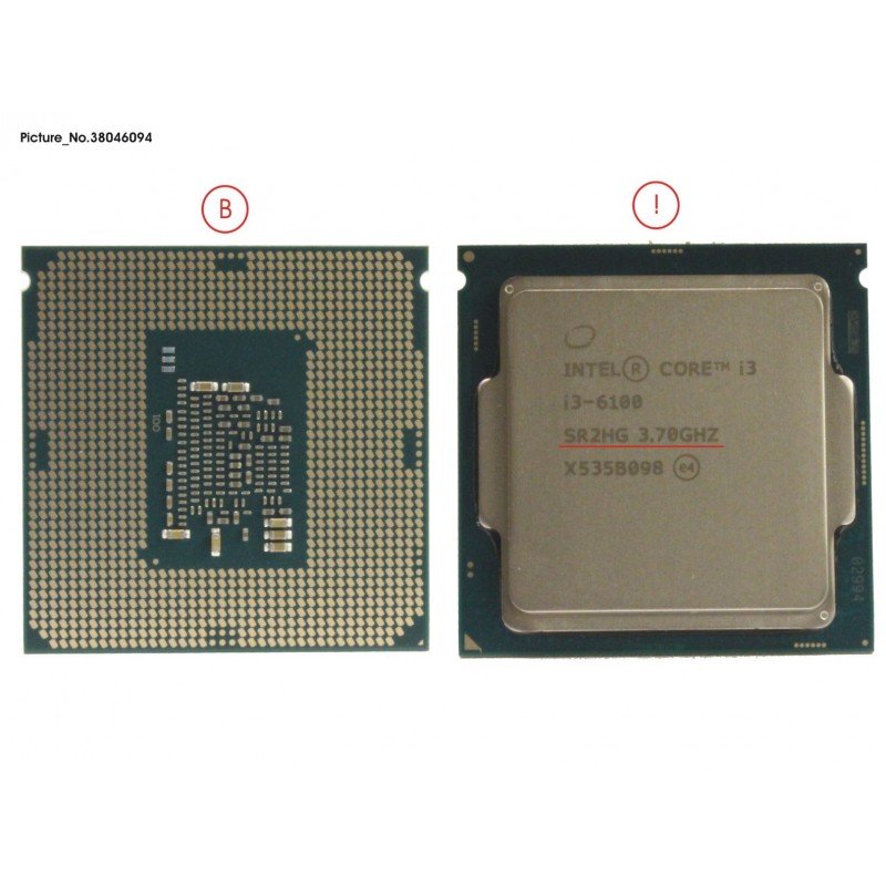 38046094 - CPU CORE I3-6100 3.7GHZ 65W