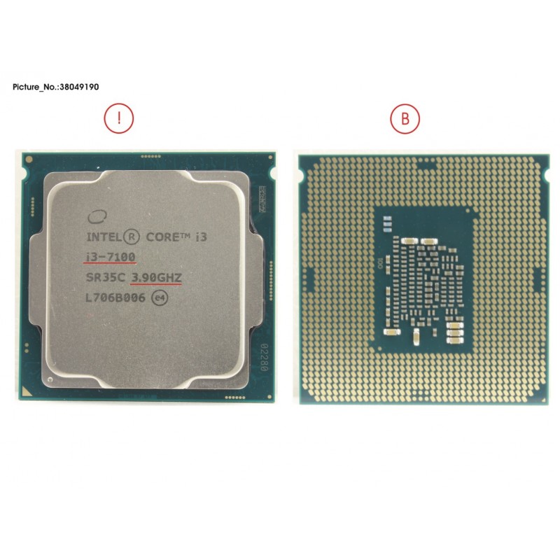 動作品Intel Cpu Core i3-7100 3.9Ghz 5枚同梱 - PCパーツ