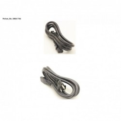 38061756 - CABLE POWERCORD USA 15A 1.8M  BLACK