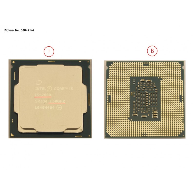 38049162 - CPU CORE I5-7600 3.5GHZ 65W