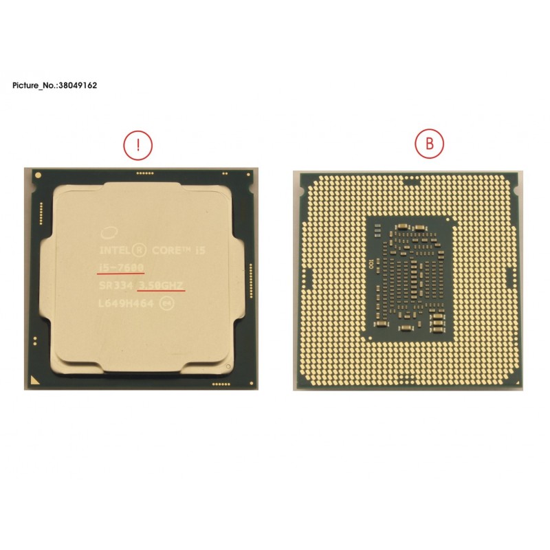 38049162 - CPU CORE I5-7600 3.5GHZ 65W