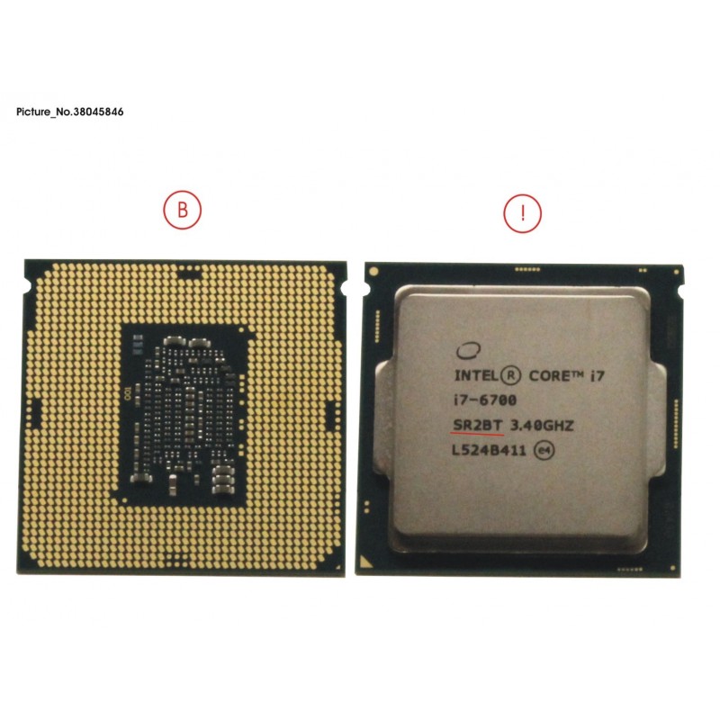 38045846 - CPU CORE I7-6700 3.4GHZ 65W