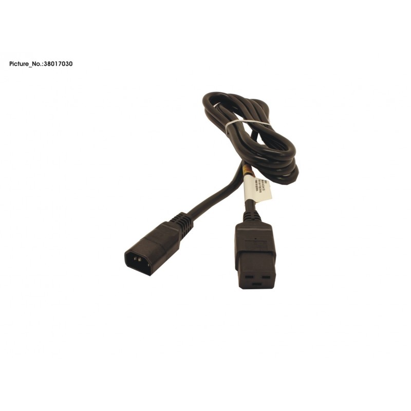 38017030 - POWER CORD IEC320 C19 - UK BS13/13