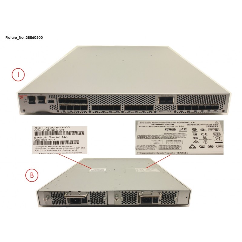 38060500 - FRU, 7800, 4XFC(0 SFP), 2XGBE(0 SFP)