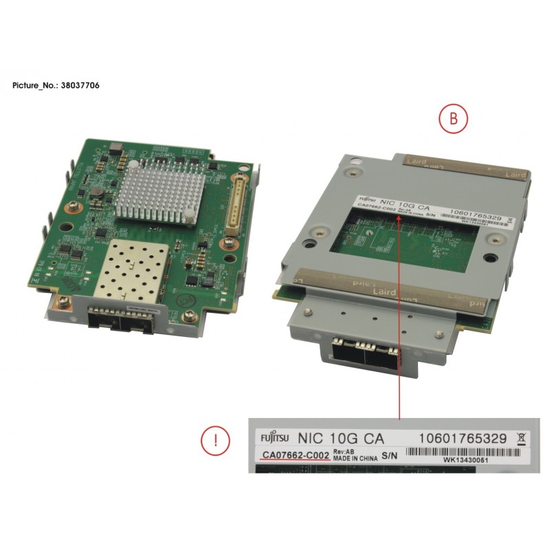 38037706 - DX100/200 S3 CA NIC 2P 10G WO SFP