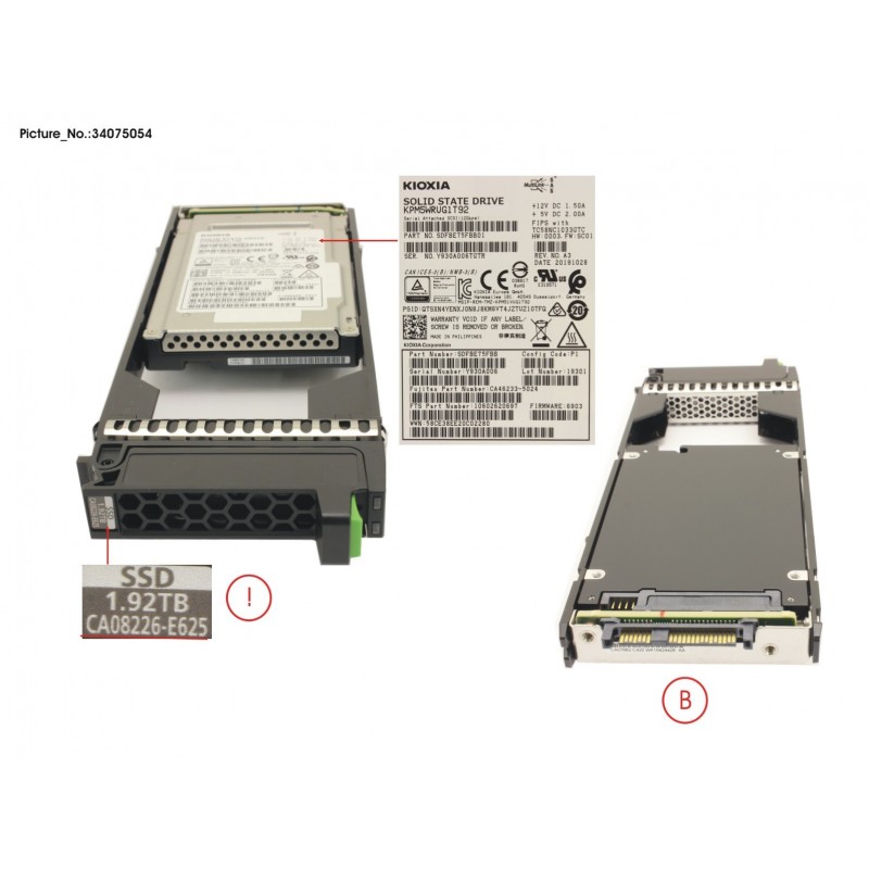 34075054 - DX/AF FIPS SSD SAS 2.5" 1,92TB 12G