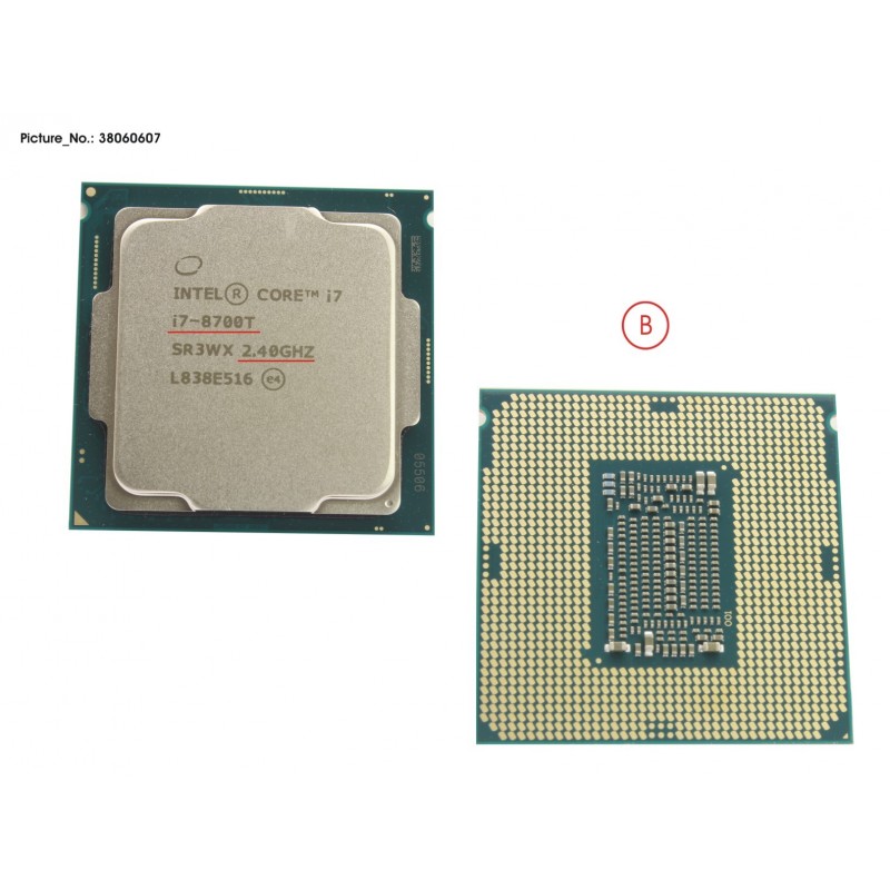 38060607 - CPU CORE I7 8700T 2.4GHZ 35W