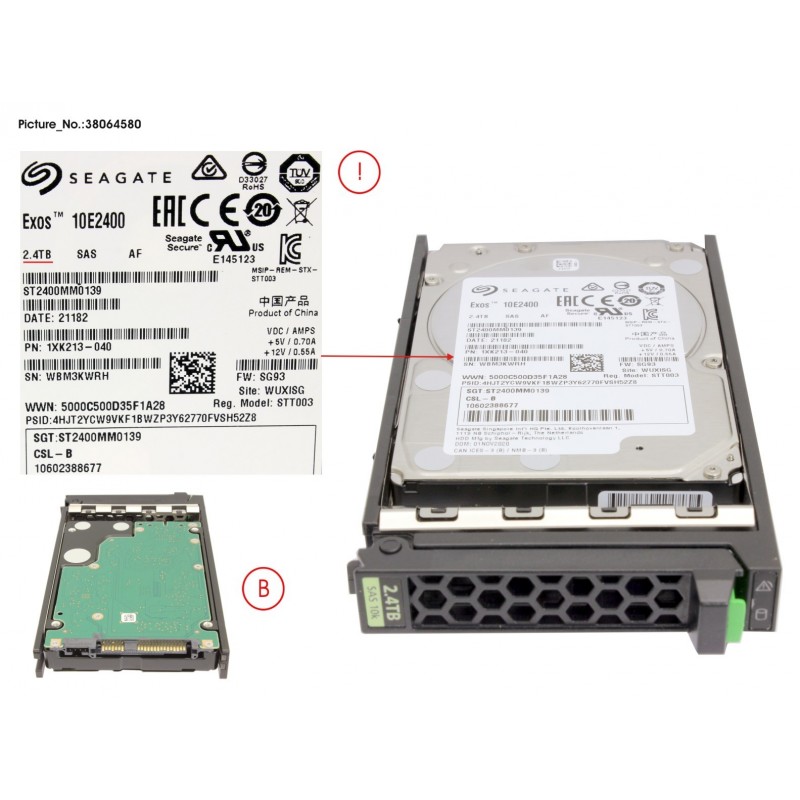 38064580 - HD SED SAS 12G 2.4TB IN SFF SLIM