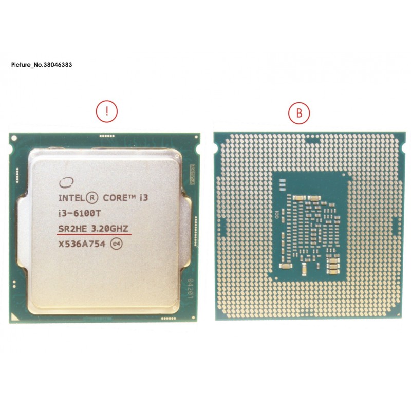 38046383 - CPU CORE I3-6100T 3.2GHZ 35W