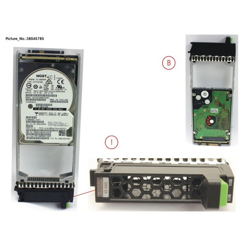 38045785 - DX S3 SED DRIVE 2.5'  900GB 10KRPM