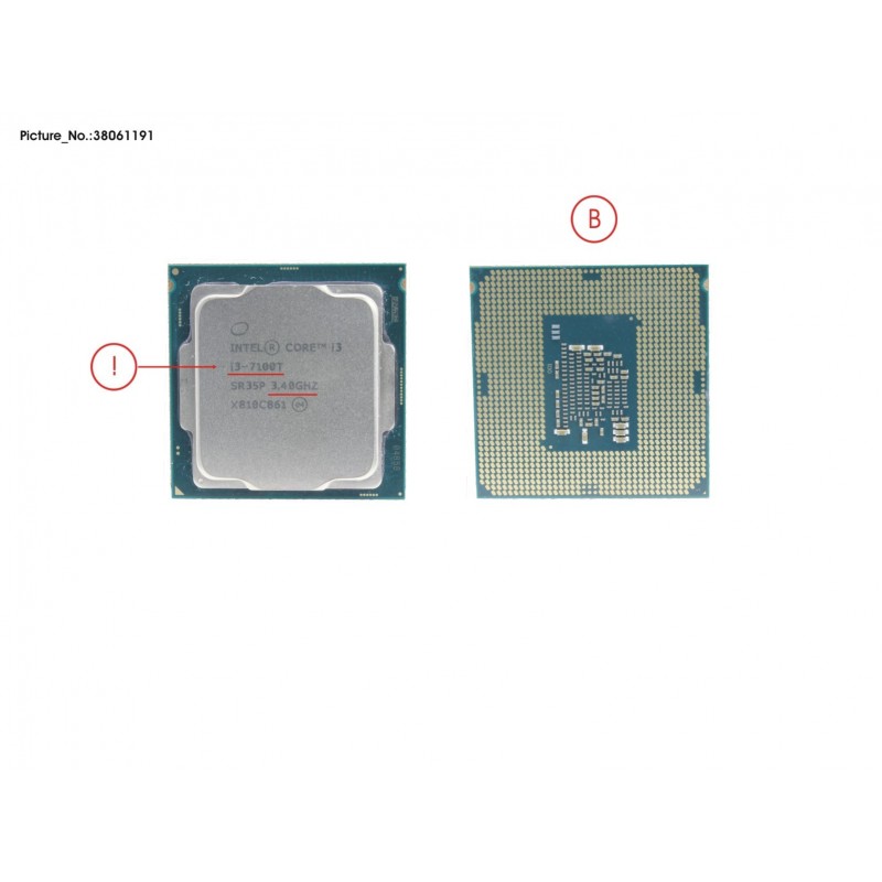 38061191 - CPU CORE I3-7100T 3.4GHZ 35W