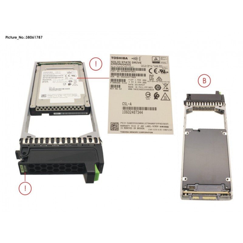 38061787 - JX40 S2 SED TLC SSD 400GB WRITE INT