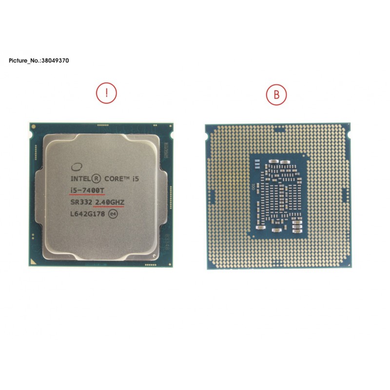 38049370 - CPU CORE I5-7400T 2.4GHZ 35W