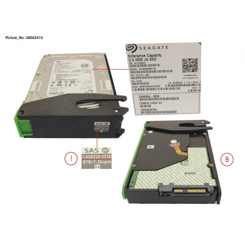 38062415 - DX HDDE FIPS NLSAS HD DRIVE 3.5" 8TB 7.2