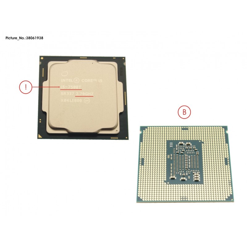 38061938 - CPU CORE I5-7500T 2.7GHZ 35W