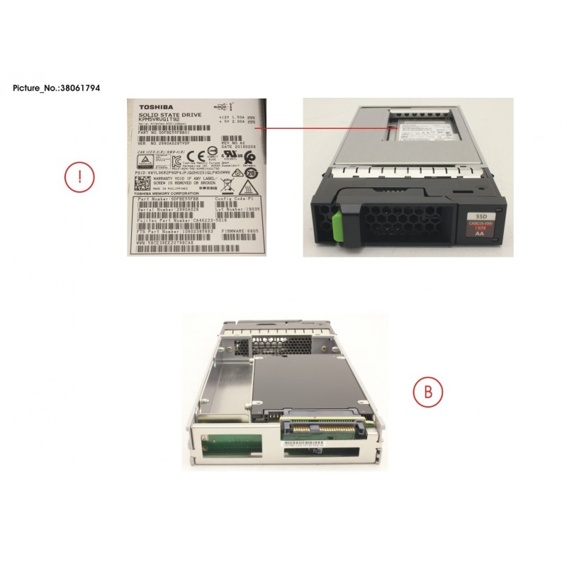 38061794 - DX S3/S4 SED SSD 3.5  1.92TB DWPD1 12G