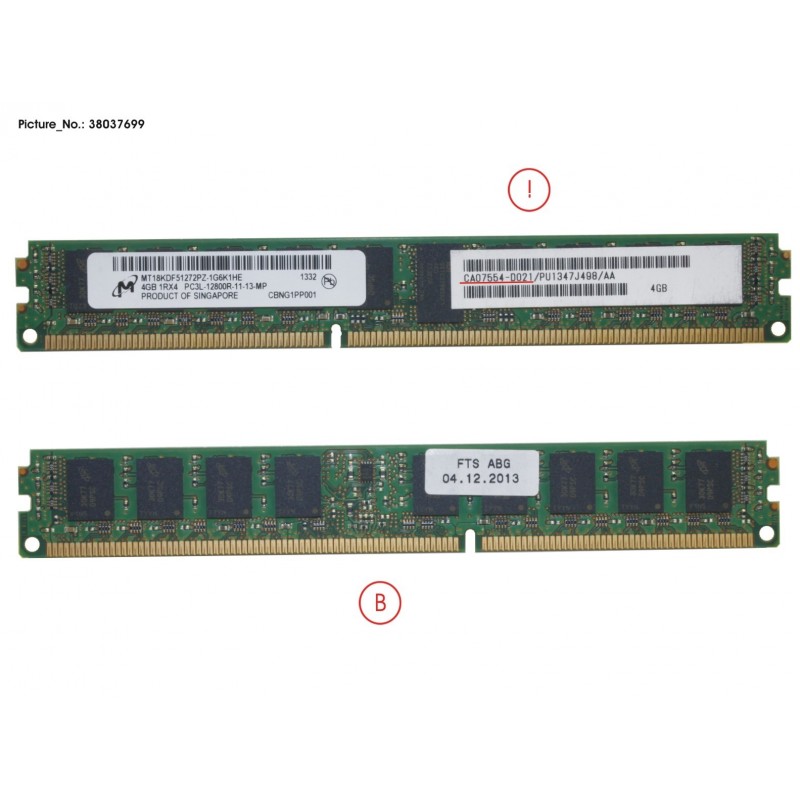 38037699 - DX100/200 S3 CACHEMEM 4GB 1X DIMM