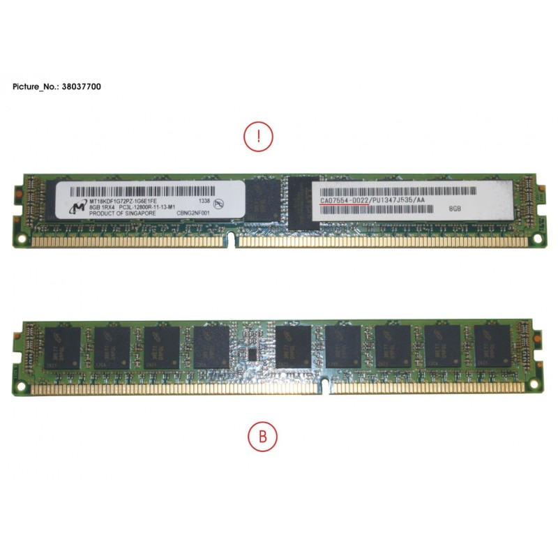 38037700 - DX100/200 S3 CACHEMEM 8GB 1X DIMM