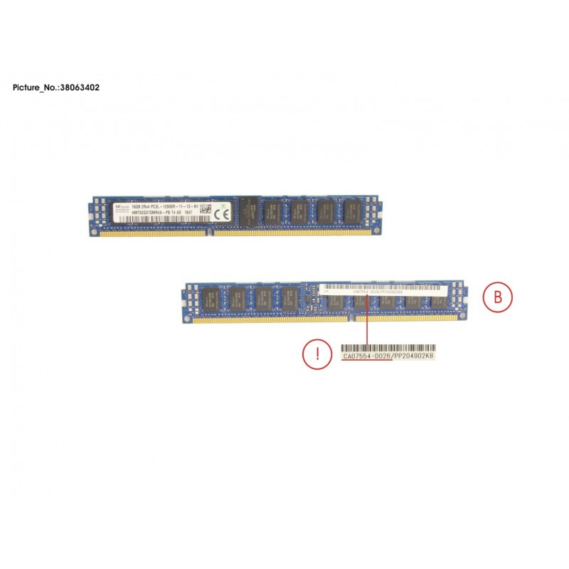 38063402 - DX1/200 S3/S4 CACHEMEM 16GB 1X DIMM 38063402 - DX1/200 S3/S4 CACHEMEM 16GB 1X DIMM