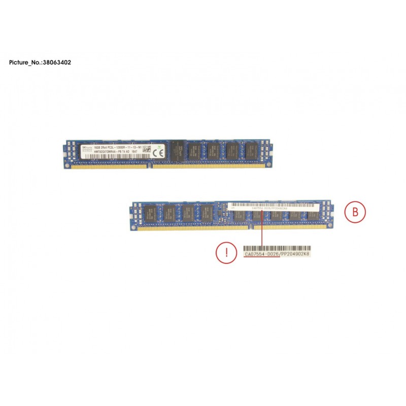 38063402 - DX1/200 S3/S4 CACHEMEM 16GB 1X DIMM