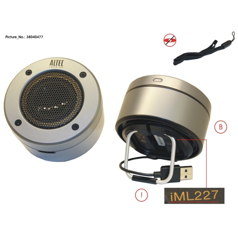 34034563 - ALTEC IML 227 ORBIT USB SPEAKER GREY