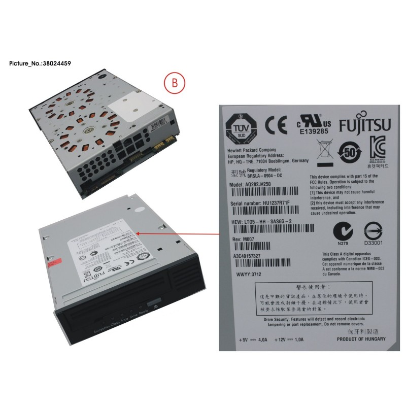 38024459 - TAPE KIT LTO5HH ULTR 1500GB 140MB/S SAS