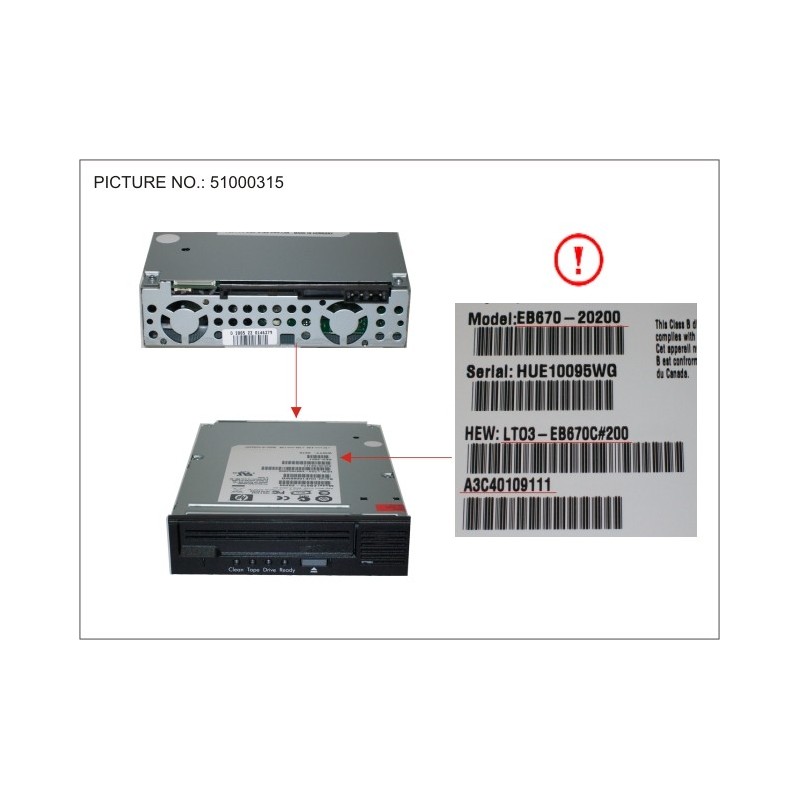 38010099 - TAPE KIT LTO3HH ULTR 400GB 60MB/S SAS