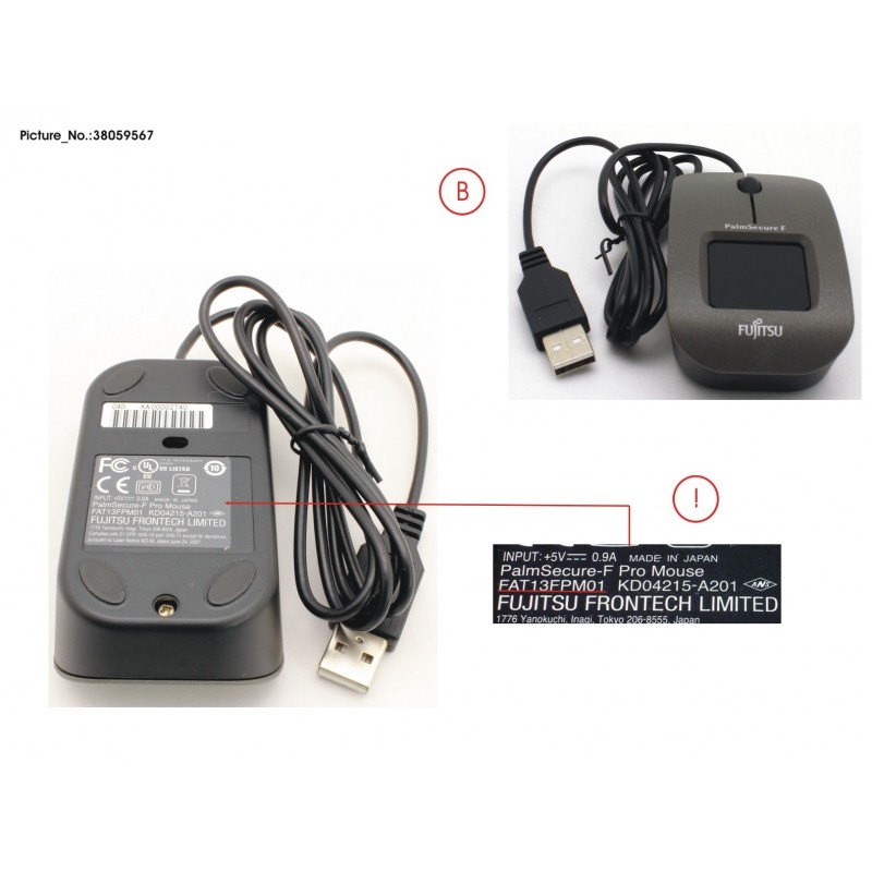 38059567 - PALMSECURE F PRO MOUSE FAT13FPM01