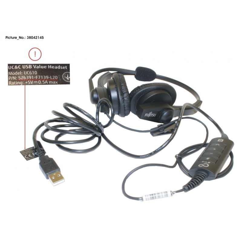 38042145 - UC&C USB VALUE HEADSET