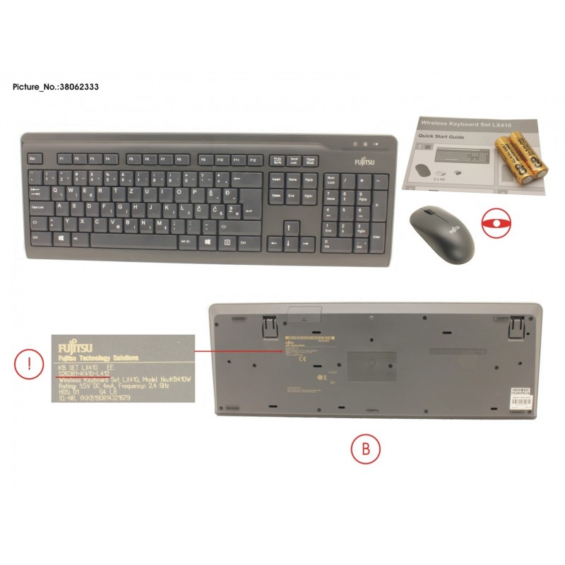 38062333 - WIRELESS KB MOUSE SET LX410 EE