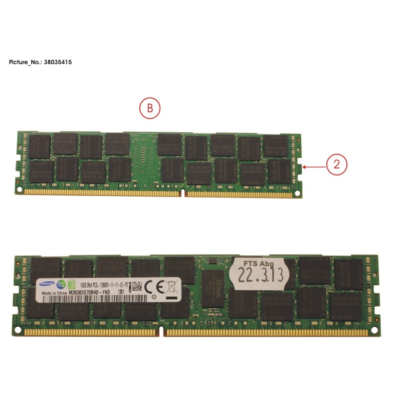 38035415 - 32GB 2X16 DDR3 LV 1600 MHZ PC3-12800 RG