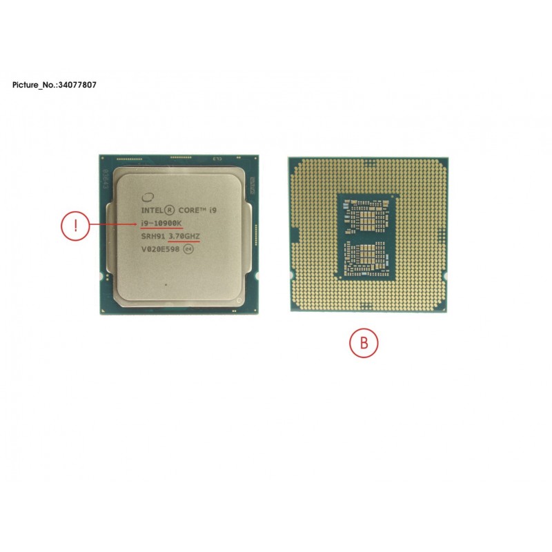 34077807 - CPU INTEL CORE I9-10900K 3,7 GHZ 125W