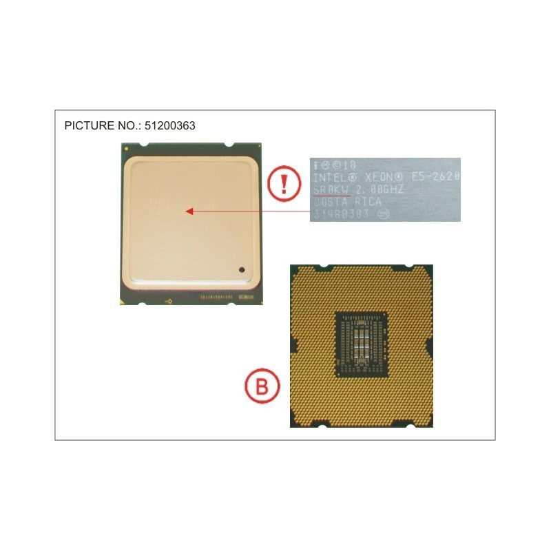 38019632 - CPU XEON E5-2620 2,0GHZ 95W