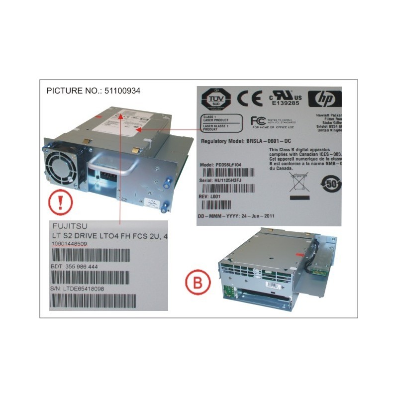 34032860 - LT S2 DRIVE LTO-4 FH FC 2U, 4U