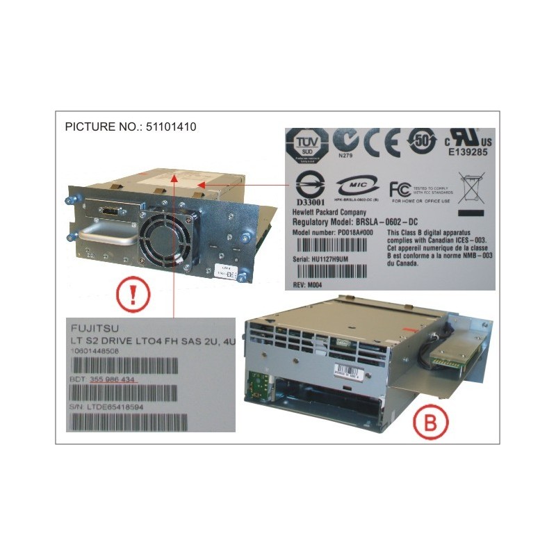 34032861 - LT S2 DRIVE LTO-4 FH SAS 2U, 4U