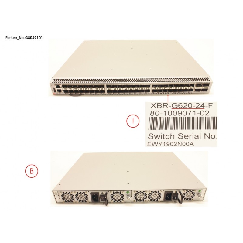 38049101 - BROCADE G620, 24P, 0 SFP, NPSAF, SPARE