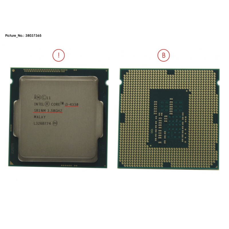 38037365 - CPU CORE I3-4330 3.5GHZ 54W