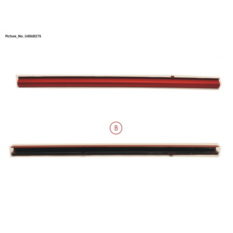 34068275 - COVER, HINGE (RED, TOUCH MOD.)