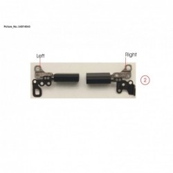 34074043 - HINGE SET L/R (INCL. HINGE COVER BLACK)