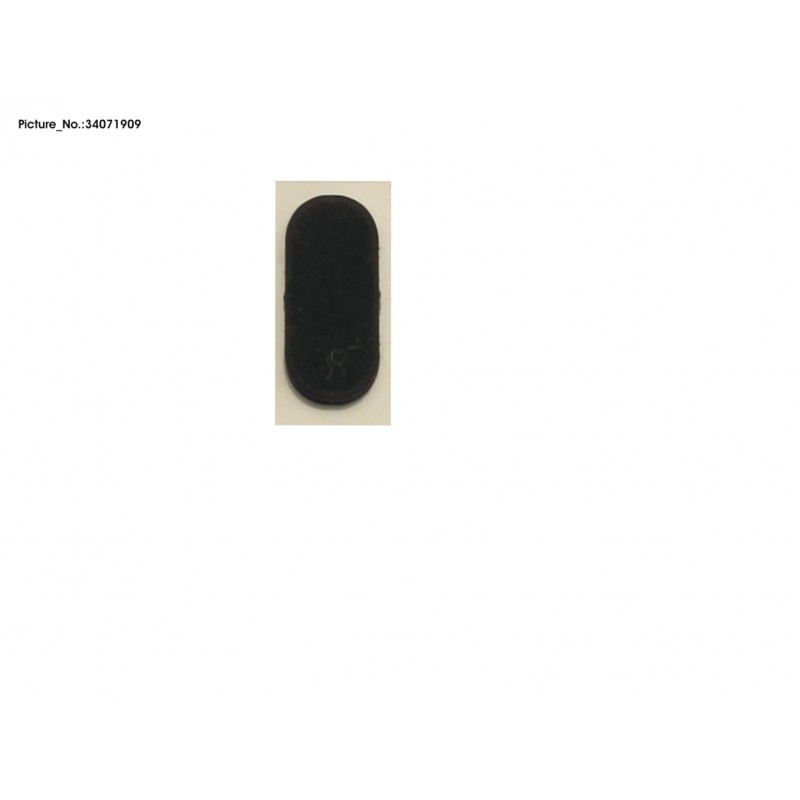 34071909 - RUBBER FOOT, OVAL FLAT (1,1MM)