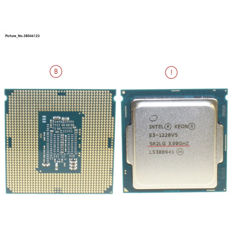38046123 - CPU XEON E3-1220V5 3.0GHZ 80W