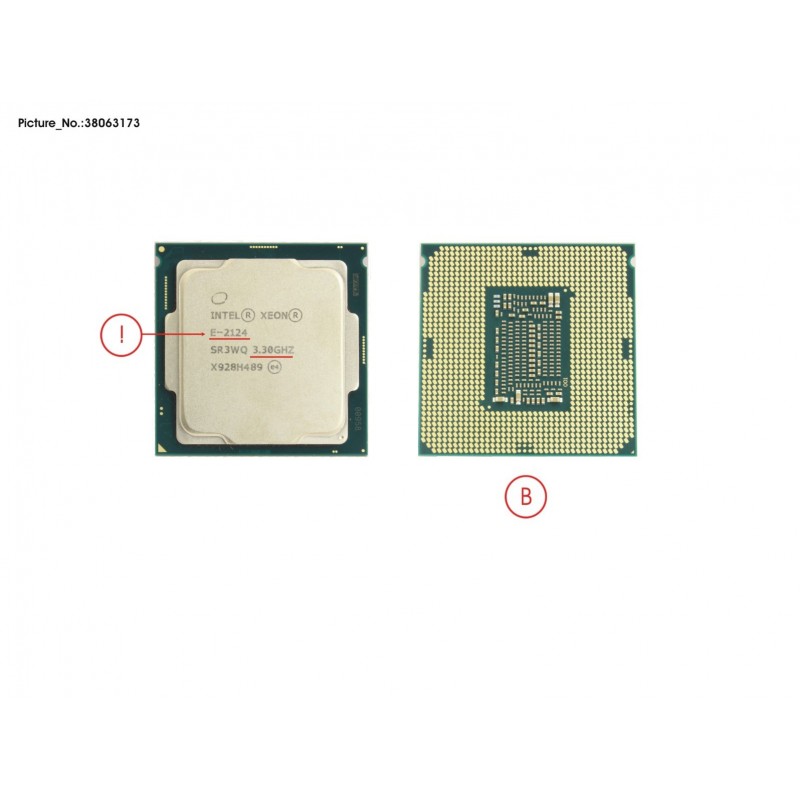 38063173 - CPU XEON E-2124 3.3GHZ 71W