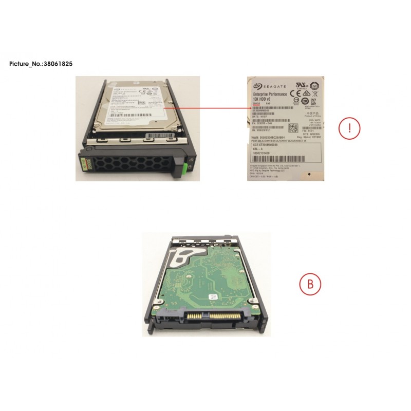 38061825 - HD SAS 12G 300GB 10K 512N HOT PL 2.5" EP