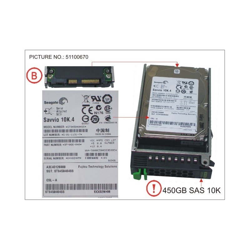 38018655 - HD SAS 6G 450GB 10K HOT PL 2.5' EP 600