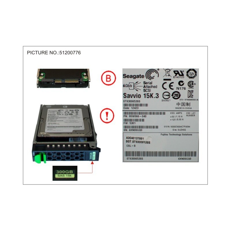 38019625 - HD SAS 3G 300GB 15K HOT PLUG 2.5' EP